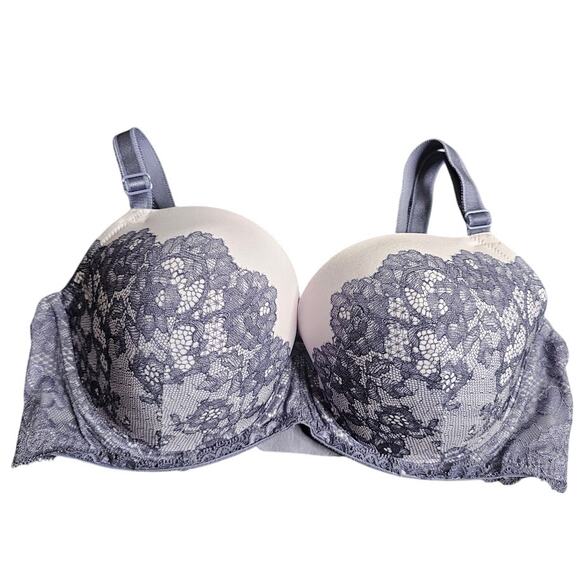 Victoria's secret dream angels purple lacey push up underwire bra size 36DD - Picture 1 of 8